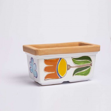 Vaso Ceramica Porta Pianta Tulipano ceramiche de simone Folk VSPRTU Vaso Ceramica Porta Pianta Tulipano ceramiche de simone Folk VSPRTU